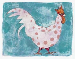 White Rooster With Red Socks | Obraz na stenu