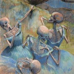 Blue Skelly Dancers | Obraz na stenu