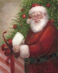 Santa with a Gift | Obraz na stenu