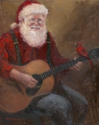 Santa with Guitar | Obraz na stenu