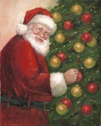 Santa with Ornaments | Obraz na stenu
