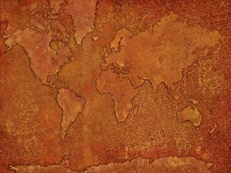World Map Rust 1 | Obraz na stenu