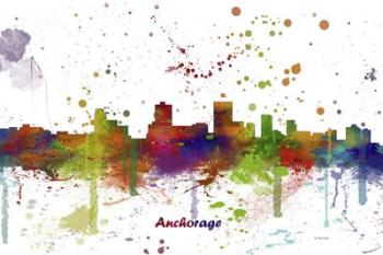 Anchorage Alaska Skyline Multi Colored 1 | Obraz na stenu