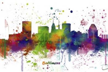 Baltimore Maryland Skyline Multi Colored 1 | Obraz na stenu