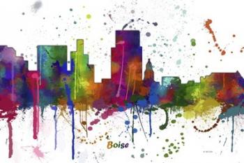 Boise Idaho Skyline Multi Colored 1 | Obraz na stenu