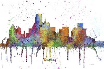 Dallas Texas Skyline Multi Colored 1 | Obraz na stenu