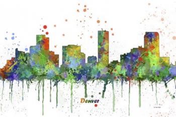 Denver Colorado Skyline Multi Colored 1 | Obraz na stenu