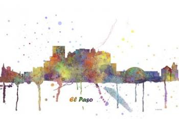 El Paso Texas Skyline Multi Colored 1 | Obraz na stenu