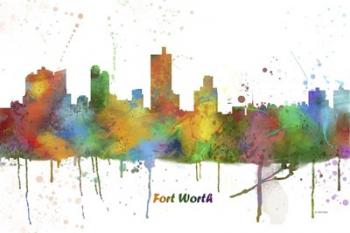 Fort Worth Texas Skyline Multi Colored 1 | Obraz na stenu