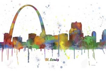 Gateway Arch St Loius Missouri Skyline Multi Colored 1 | Obraz na stenu
