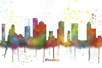 Houston Texas Skyline Multi Colored 1 | Obraz na stenu