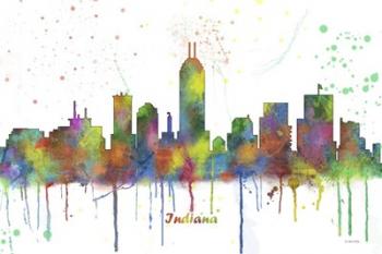 Indianapolis Indiana Skyline Multi Colored 1 | Obraz na stenu