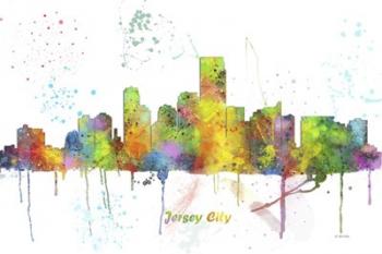 Jersey City New Jersey Skyline Multi Colored 1 | Obraz na stenu