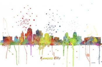Kansas City Missouri Skyline Multi Colored 1 | Obraz na stenu