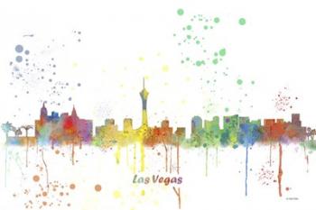 Las Vegas Nevada Skyline Multi Colored 1 | Obraz na stenu