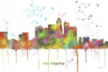 Los Angeles California Skyline Multi Colored 1 | Obraz na stenu