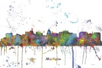 Madison Wisconsin Skyline Multi Colored 1 | Obraz na stenu