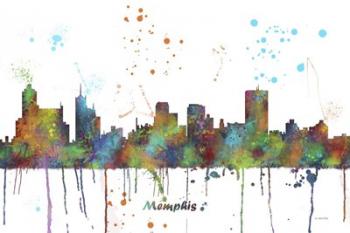 Memphis Tennessee Skyline Multi Colored 1 | Obraz na stenu