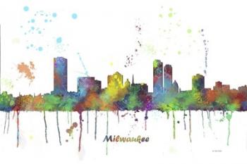 Milwaukee Wisconsin Skyline Multi Colored 1 | Obraz na stenu