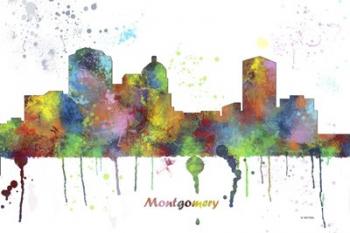 Montgomery Alabama Skyline Multi Colored 1 | Obraz na stenu