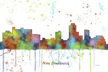 New Brunswick New Jersey Skyline Multi Colored 1 | Obraz na stenu