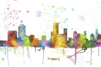 Newark New Jersey Skyline Multi Colored 1 | Obraz na stenu