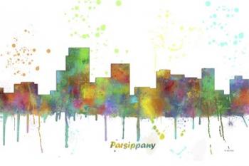 Parsippany New Jersey Skyline Multi Colored 1 | Obraz na stenu