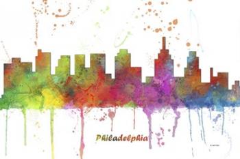 Philadelphia Pennsylvania Skyline Multi Colored 1 | Obraz na stenu
