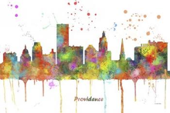 Providence Rhode Island Skyline Multi Colored 1 | Obraz na stenu