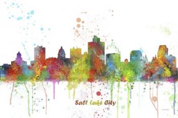 Salt Lake City Utah Skyline Multi Colored 1 | Obraz na stenu