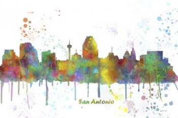 San Antonio Texas Skyline Multi Colored 1 | Obraz na stenu