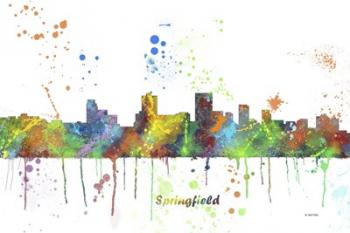 Springfield Illinois Skyline Multi Colored 1 | Obraz na stenu