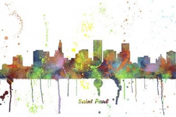 St Paul Minnesota Skyline Multi Colored 1 | Obraz na stenu