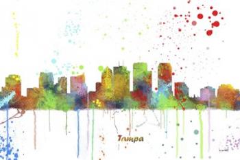 Tampa Florida Skyline Multi Colored 1 | Obraz na stenu