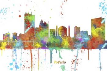 Toledo Ohio Skyline Multi Colored 1 | Obraz na stenu