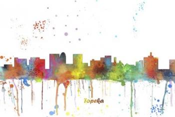 Topeka Kansas Skyline Multi Colored 1 | Obraz na stenu