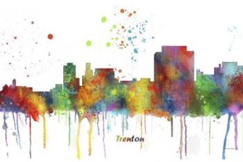 Trenton New Jersey Skyline Multi Colored 1 | Obraz na stenu