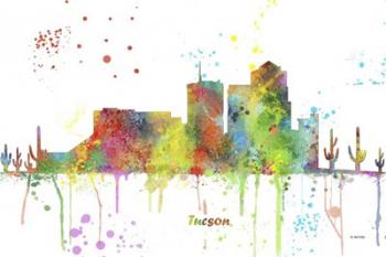 Tucson Arizona Skyline Multi Colored 1 | Obraz na stenu