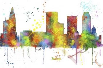 Tulsa Oklahoma Skyline Multi Colored 1 | Obraz na stenu