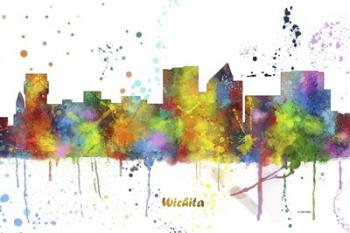 Wichita Kansas Skyline Multi Colored 1 | Obraz na stenu