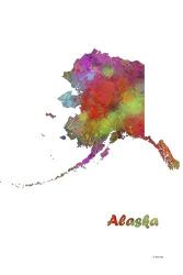 Alaska State Map 1 | Obraz na stenu