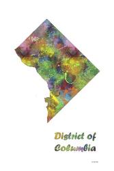District of Columbia State Map 1 | Obraz na stenu