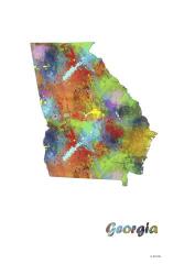 Georgia State Map 1 | Obraz na stenu