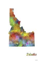 Idaho State Map 1 | Obraz na stenu