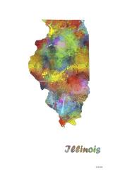 Illinois State Map 1 | Obraz na stenu