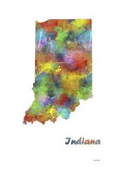 Indiana State Map 1 | Obraz na stenu