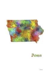 Iowa State Map 1 | Obraz na stenu
