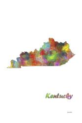 Kentucky State Map 1 | Obraz na stenu
