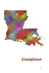 Louisiana State Map 1 | Obraz na stenu