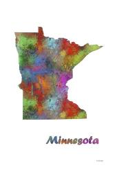 Minnesota State Map 1 | Obraz na stenu